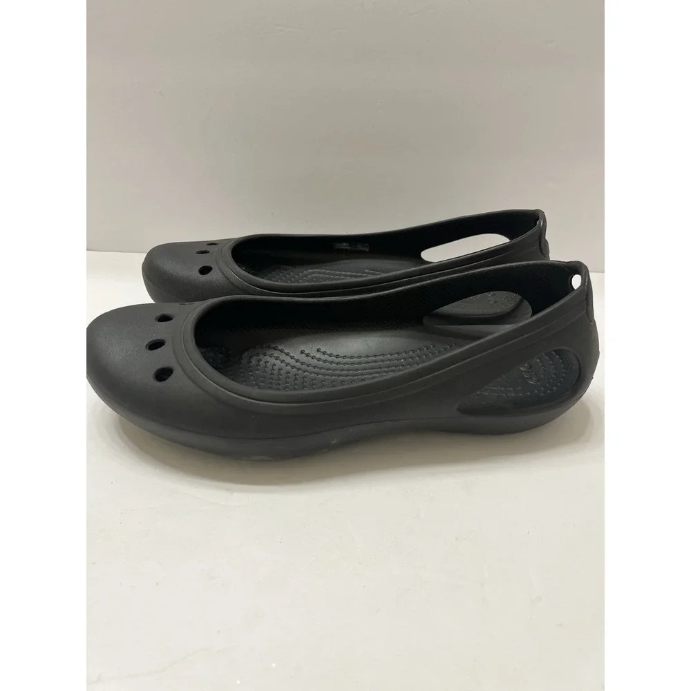 Crocs Kadee Ballet Flats Womens Size 8 Black Comfort Slip-On Shoes
